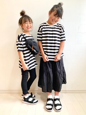「RADCHAP（ラッドチャップ）のアイテム（トップス）」を使った、kii_memeさん（キッズ・122cm）の夏コーディネート