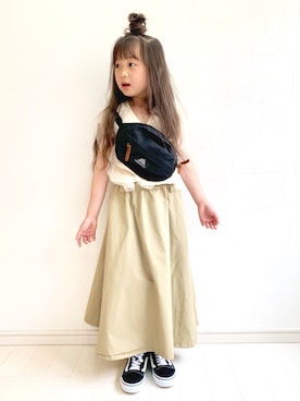 「BRANSHES（ブランシェス）のアイテム（チュニック）」を使った、kii_memeさん（キッズ・122cm）の夏コーディネート