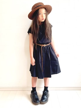 「RADCHAP（ラッドチャップ）のアイテム（ワンピース/ドレス）」を使った、kii_memeさん（キッズ・122cm）の夏コーディネート