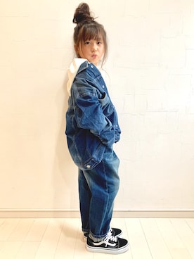 「BRANSHES（ブランシェス）のアイテム（ジャケット/アウター）」を使った、kii_memeさん（キッズ・122cm）の夏コーディネート