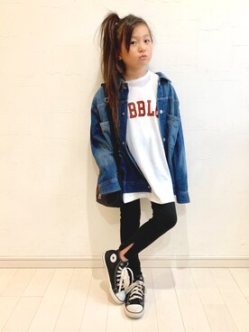 「BRANSHES（ブランシェス）のアイテム（ジャケット/アウター）」を使った、kii_memeさん（キッズ・122cm）の秋コーディネート