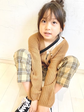 「RADCHAP（ラッドチャップ）のアイテム（トップス）」を使った、kii_memeさん（キッズ・122cm）の秋コーディネート