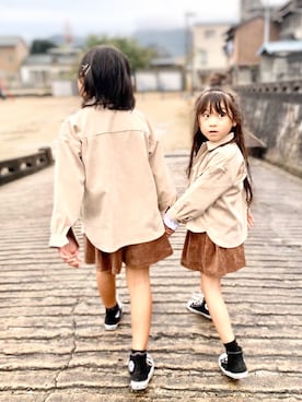 「JEANASIS（ジーナシス）のアイテム」を使った、kii_memeさん（キッズ・125cm）の秋コーディネート