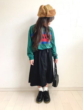 「SVEC（シュベック）のアイテム」を使った、kii_memeさん（キッズ・125cm）の秋コーディネート