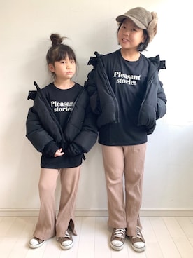 「RADCHAP（ラッドチャップ）のアイテム（ジャケット/アウター）」を使った、kii_memeさん（キッズ・125cm）の冬コーディネート
