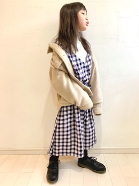 「SVEC（シュベック）のアイテム」を使った、kii_memeさん（キッズ・125cm）の冬コーディネート
