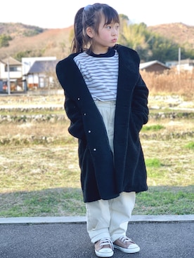 「LEGURUS STANDARD（レグルススタンダード）のアイテム（その他アウター）」を使った、kii_memeさん（キッズ・125cm）の冬コーディネート