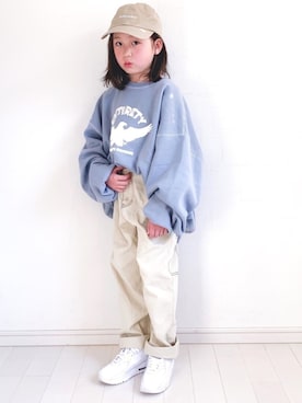 「kutir（クティール）のアイテム（スウェット）」を使った、kii_memeさん（キッズ・125cm）の春コーディネート