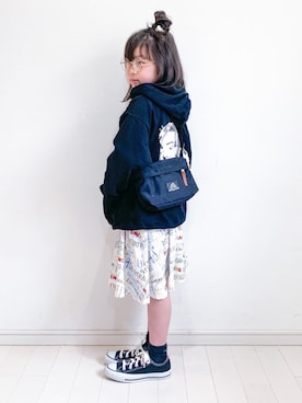 「RADCHAP（ラッドチャップ）のアイテム（ワンピース/ドレス）」を使った、kii_memeさん（キッズ・125cm）の春コーディネート