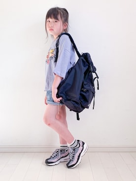 「RADCHAP（ラッドチャップ）のアイテム（パンツ）」を使った、kii_memeさん（キッズ・125cm）の春コーディネート
