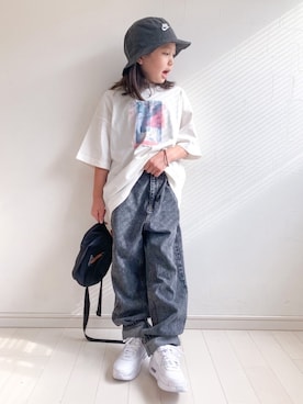 「JEANASIS（ジーナシス）のアイテム」を使った、kii_memeさん（キッズ・125cm）の夏コーディネート