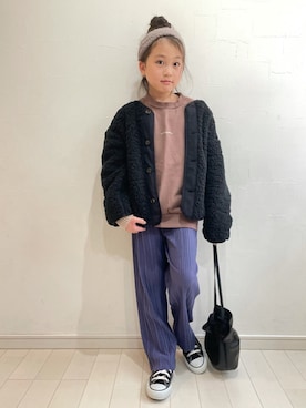 「BRANSHES（ブランシェス）のアイテム（その他アウター）」を使った、kii_memeさん（キッズ・130cm）の冬コーディネート