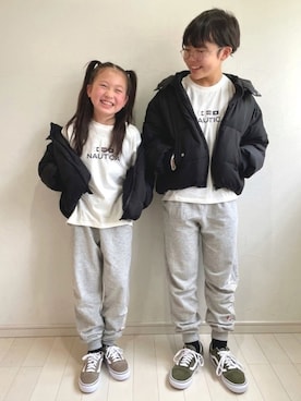 「RADCHAP（ラッドチャップ）のアイテム（ジャケット/アウター）」を使った、kii_memeさん（キッズ・130cm）の冬コーディネート