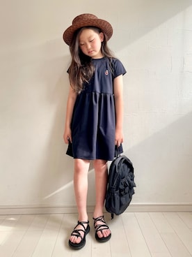 「MACKINTOSH PHILOSOPHY（ﾏｯｷﾝﾄｯｼｭ ﾌｨﾛｿﾌｨｰ）のアイテム」を使った、kii_memeさん（キッズ・130cm）の夏コーディネート