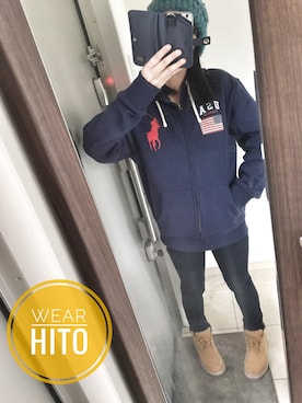 「ワークブーツ」｜「アイテム（財布/小物）」を使った、hitoさん（レディース・153cm）の春コーディネート