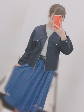 「COMME CA ISM（コムサイズム）のアイテム（ブルゾン）」を使った、Mikoさん（レディース・158cm）の春コーディネート