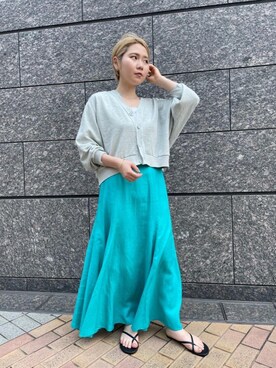 「UNITED ARROWS（ユナイテッドアローズ）のアイテム（タンクトップ）」を使った、田伏　希望さん（レディース・156cm）の春コーディネート