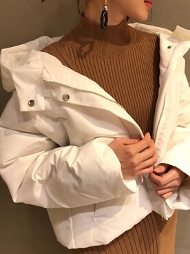 「ELENDEEK」｜「アイテム（ダウンジャケット/コート）」を使った、ELENDEEK阪急うめだ店さん（レディース・160cm）の秋コーディネート