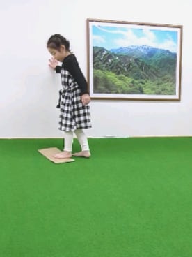 「Moujonjon（ムージョンジョン）のアイテム（レッグウェア）」を使った、ayuさん（キッズ・120cm）の秋コーディネート