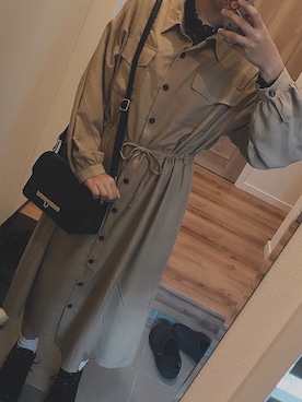 Honeys ハニーズ のシャツワンピース ベージュ系 を使ったコーディネート一覧 Wear