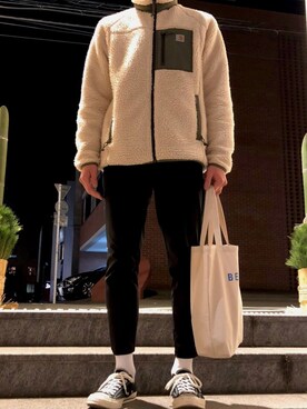 トートバッグを使った 韓国ブランド のメンズ人気ファッションコーディネート Wear
