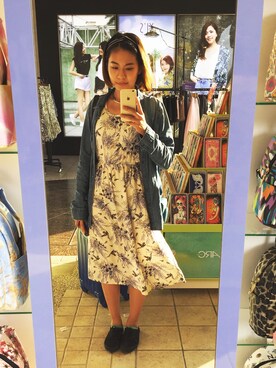 「5（ファイブ）のアイテム（デニムジャケット）」を使った、Lynnさん（レディース・158cm）の冬コーディネート