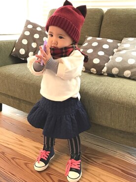 ˙˳⋆୨୧あい୨୧˙˳⋆さん(キッズ・80cm)の冬コーディネート