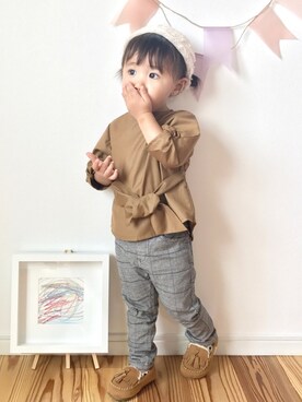 ˙˳⋆﻿୨୧あい୨୧˙˳⋆﻿さん（キッズ・90cm）の秋コーディネート