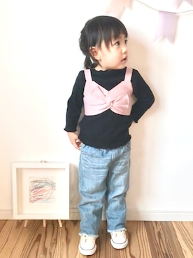 「静岡キッズ」｜˙˳⋆﻿୨୧あい୨୧˙˳⋆﻿さん（キッズ・90cm）の冬コーディネート