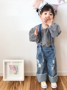 「静岡キッズ」｜˙˳⋆﻿୨୧あい୨୧˙˳⋆﻿さん（キッズ・90cm）の冬コーディネート