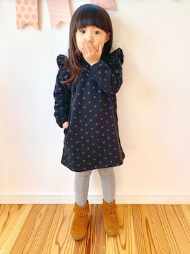 「静岡キッズ」｜˙˳⋆﻿୨୧あい୨୧˙˳⋆﻿さん（キッズ・90cm）の秋コーディネート