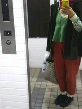 「Asrabbit（エーズラビット）のアイテム（トップス）」を使った、aoさん（レディース・166cm）の冬コーディネート
