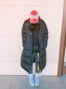 「AF1」｜「アイテム（ダウンジャケット/コート）」を使った、yuri (ゆり)さん（レディース・164cm）の冬コーディネート