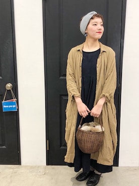 「ICHI Antiquites（イチアンティークス）のアイテム」を使った、staff-MOさん（レディース・157cm）の冬コーディネート