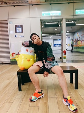「拼接」｜愛羅武勇さん（メンズ・176cm）の夏コーディネート