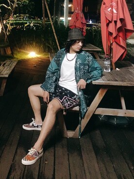 「拼接」｜愛羅武勇さん（メンズ・175cm）の夏コーディネート