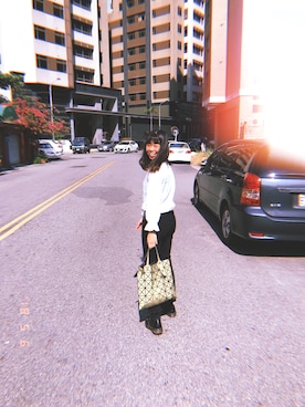 「HYPER GRAND（ハイパーグランド）のアイテム」を使った、Yoshi Wangさん（レディース・160cm）の春コーディネート