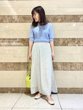 「Marilyn Moon（マリリンムーン）のアイテム（ニット/セーター）」を使った、HIRANOさん（レディース・150cm）の春コーディネート