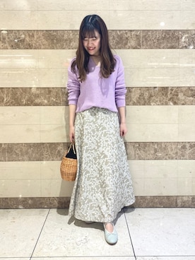 「カコバッグ」｜「アイテム（スカート）」を使った、HIRANOさん（レディース・150cm）の春コーディネート