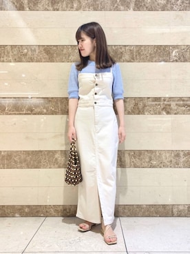 「Marilyn Moon（マリリンムーン）のアイテム（ニット/セーター）」を使った、HIRANOさん（レディース・150cm）の春コーディネート