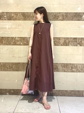 「URBAN RESEARCH ROSSO WOMEN（アーバンリサーチ　ロッソ）のアイテム（サンダル）」を使った、HIRANOさん（レディース・150cm）の夏コーディネート