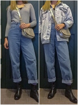 「PULL&BEAR（プルアンドベア）のアイテム（デニムジャケット）」を使った、Dai zwさん（レディース・164cm）の春コーディネート