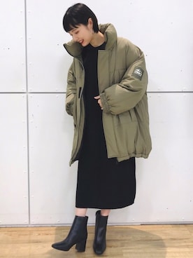 「モンスターパーカー」｜「アイテム（ワンピース/ドレス）」を使った、suchanさん（レディース・158cm）の秋コーディネート