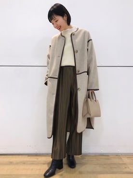 「チョコ色に染まれ」｜suchanさん（レディース・158cm）の冬コーディネート