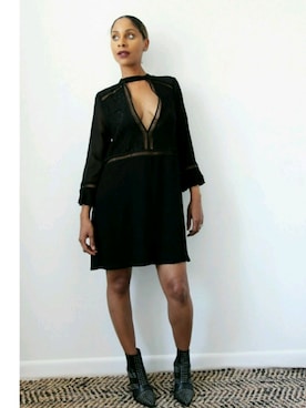 「TOBI（-）のアイテム」を使った、Mary-Andrée さん（レディース・157cm）の夏コーディネート