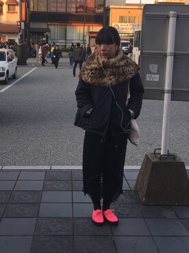 「Acne Studios（アクネストゥディオズ）のアイテム（ダウンジャケット/コート）」を使った、yagoyagoyago!さん（レディース・162cm）の冬コーディネート