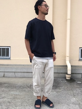 「suicoke（スイコック）のアイテム」を使った、OGUさん（メンズ・173cm）の夏コーディネート