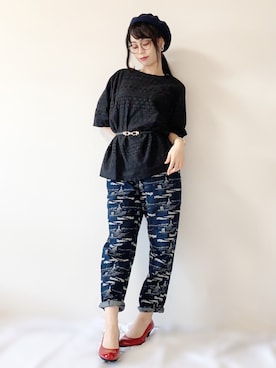 「CABANE de ZUCCa（カバンドズッカ）のアイテム」を使った、まーみんさん（レディース・160cm）の夏コーディネート