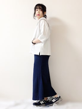 「CABANE de ZUCCa（カバンドズッカ）のアイテム」を使った、まーみんさん（レディース・160cm）の夏コーディネート
