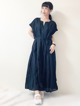 「CABANE de ZUCCa（カバンドズッカ）のアイテム」を使った、まーみんさん（レディース・160cm）の夏コーディネート